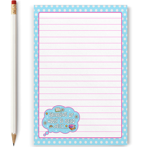Thinking Of What To Read Next Notepad