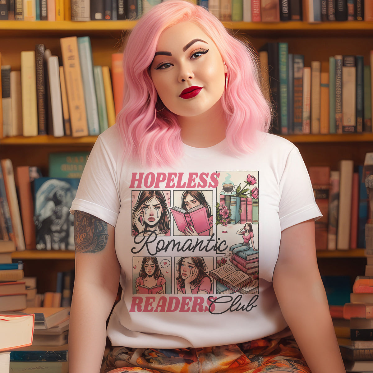 Hopeless Romantic Readers Club Unisex T-Shirt