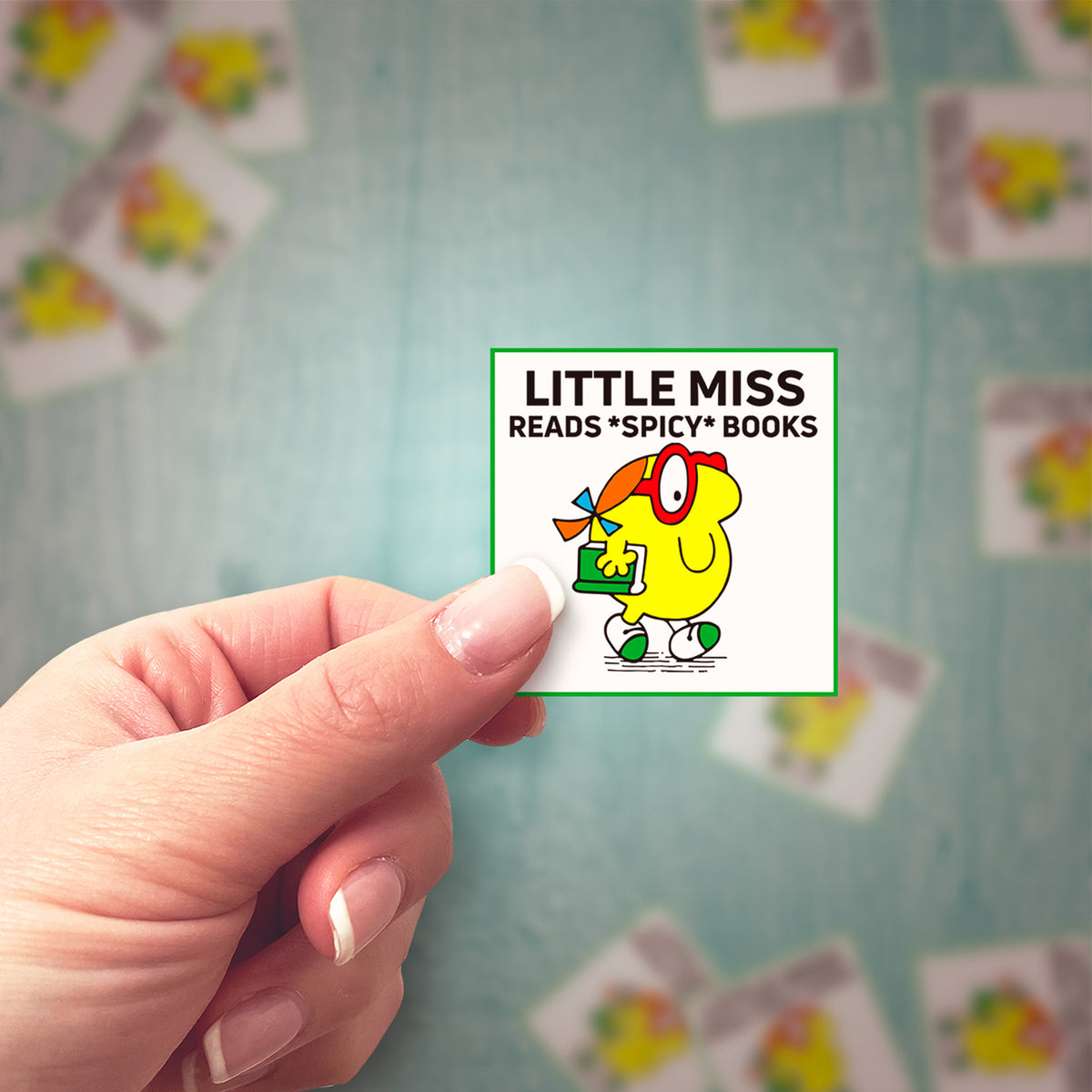 Little Miss Reads Spicy Books Vinyl Sticker