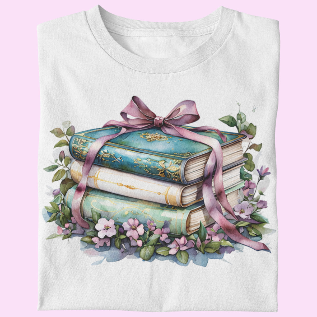 Pretty Pastel Bookstack Unisex T-Shirt