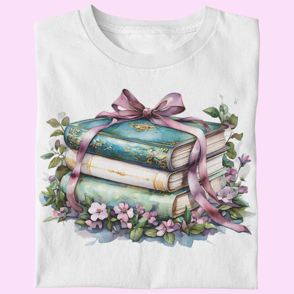 Pretty Pastel Bookstack Unisex T-Shirt