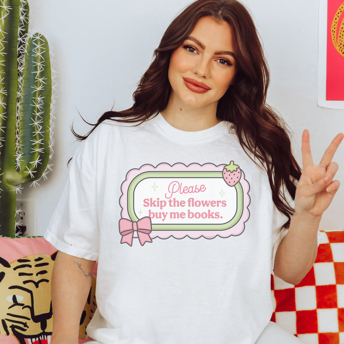 Skip The Flowers Buy Me Books Unisex T-Shirt