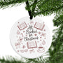 All Booked For Christmas Ceramic Ornament