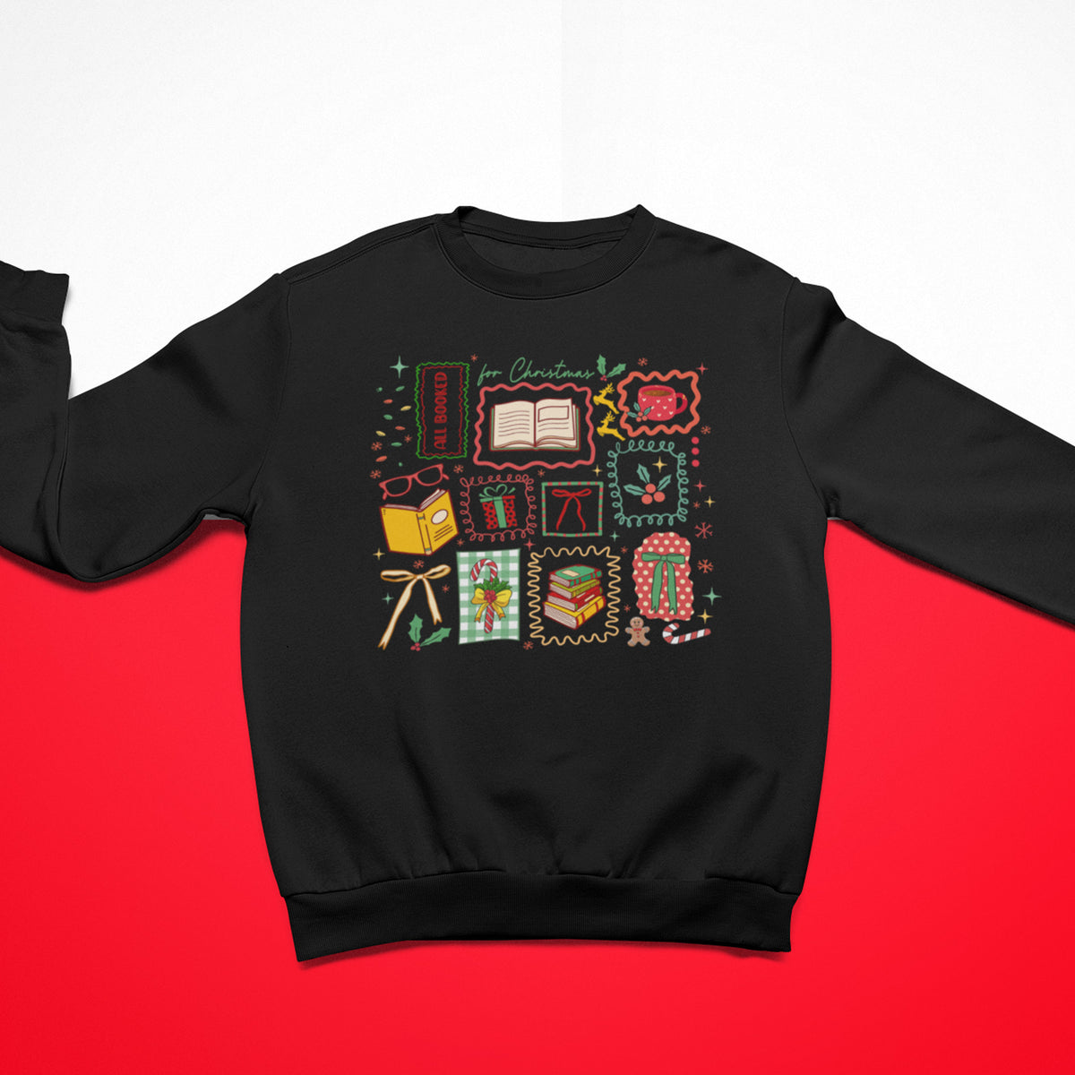 Boho All Booked For Christmas Unisex Sweatshirt