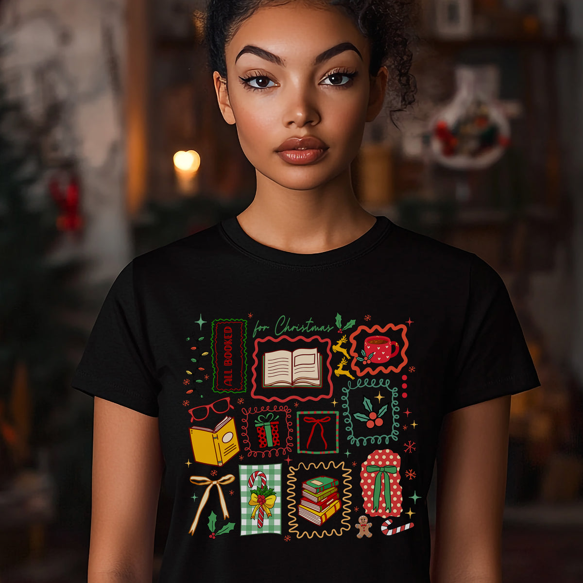 Boho All Booked For Christmas Unisex T-Shirt