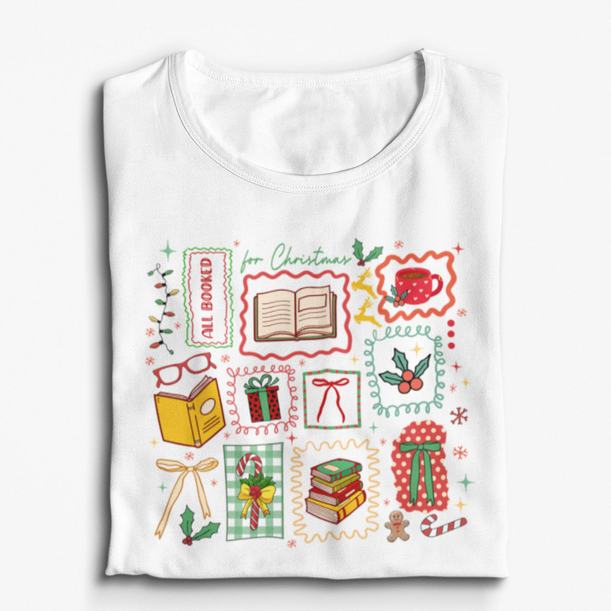 Boho All Booked For Christmas Unisex T-Shirt