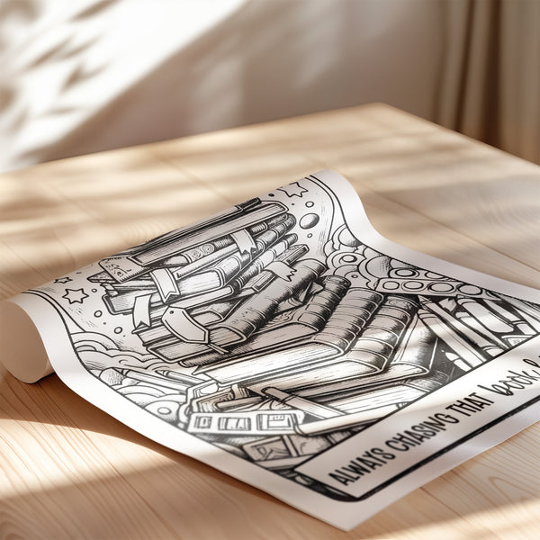 Bookish Coloring Poster Kit 11"x17" - Chasing That Book Fair High