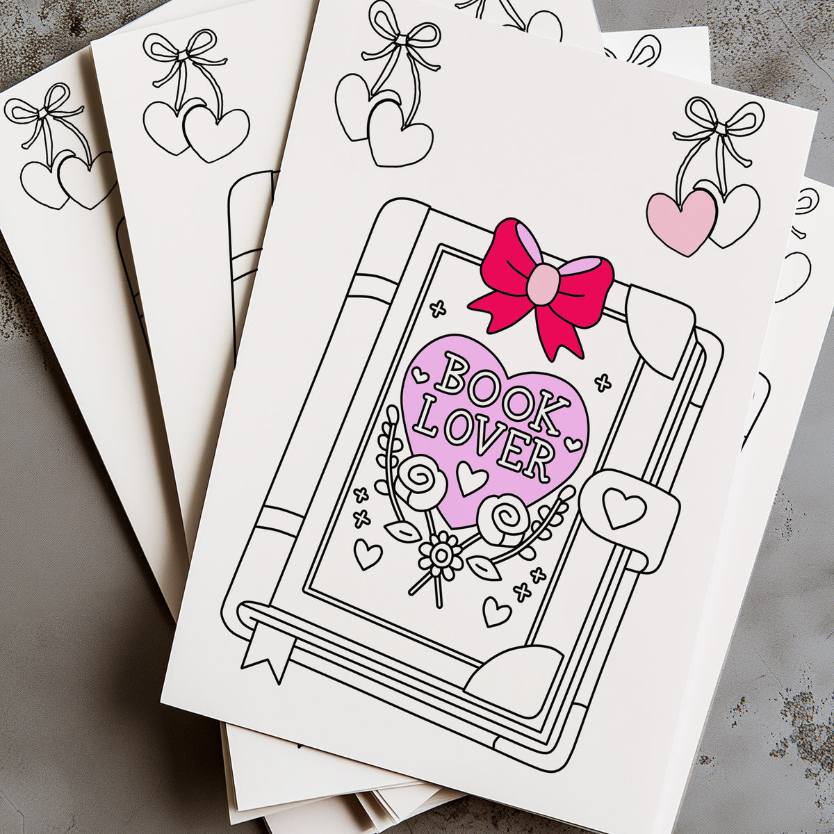 Bookish Coloring Poster Kit 11"x17" - Book Lover