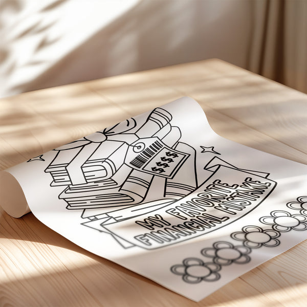 Bookish Coloring Poster Kit 11"x17" - Books Are My Favorite Financial Mistake