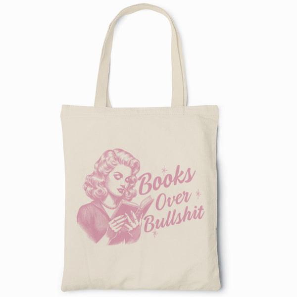 Books Over Bullshit Tote Bag