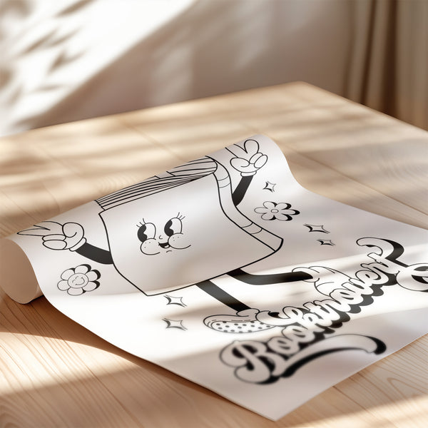 Bookish Coloring Poster Kit 11"x17" - Booktrovert