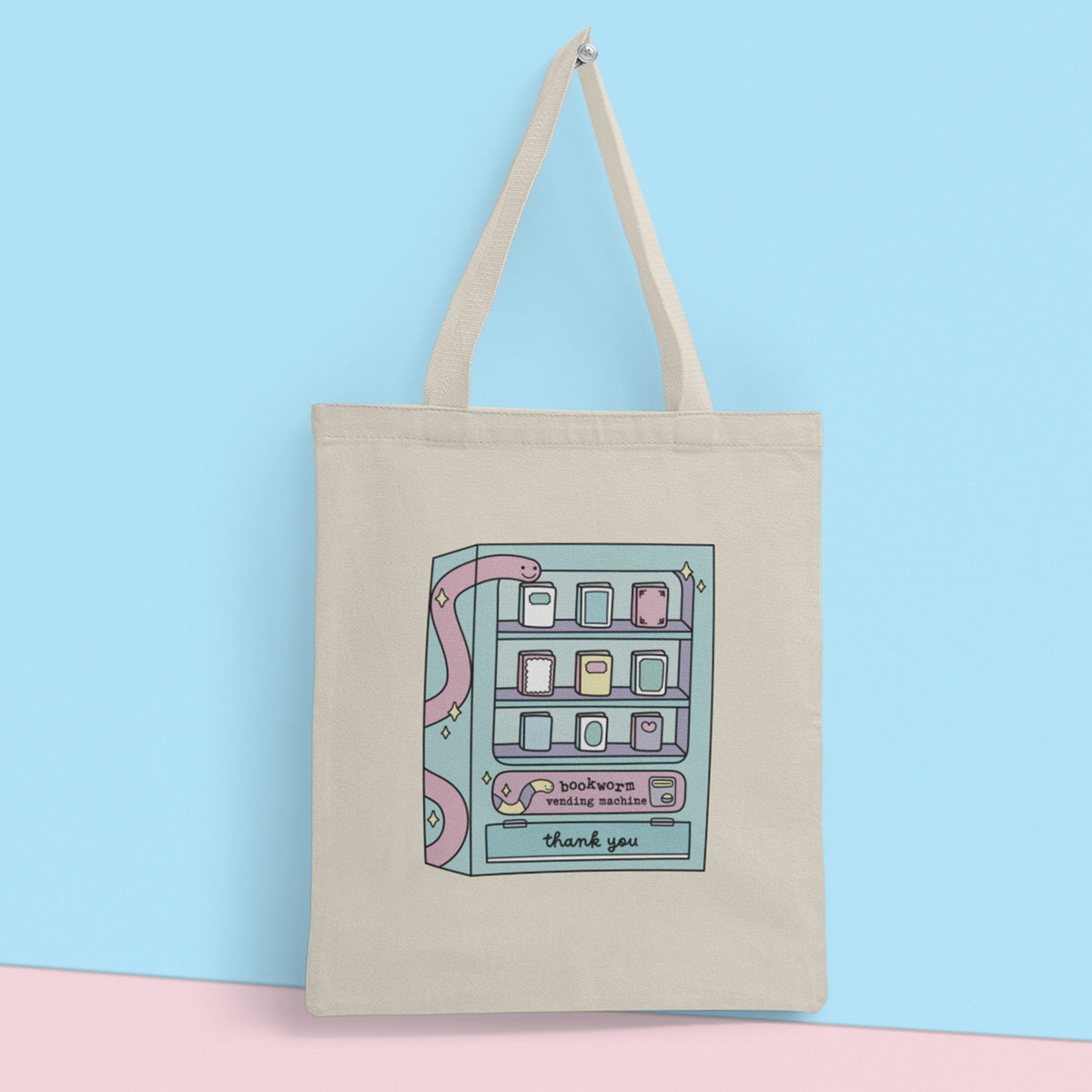 Bookworm Vending Machine Tote Bag