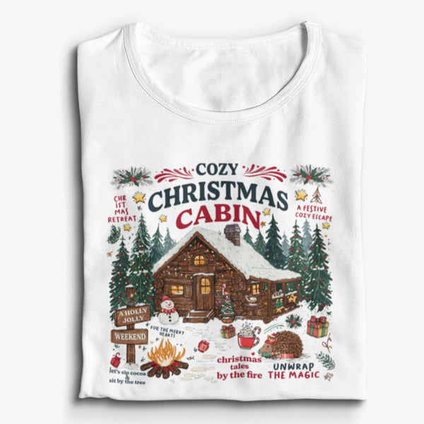 Cozy Christmas Cabin Unisex T-Shirt
