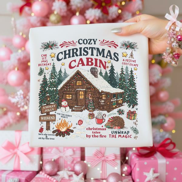 Cozy Christmas Cabin Unisex T-Shirt