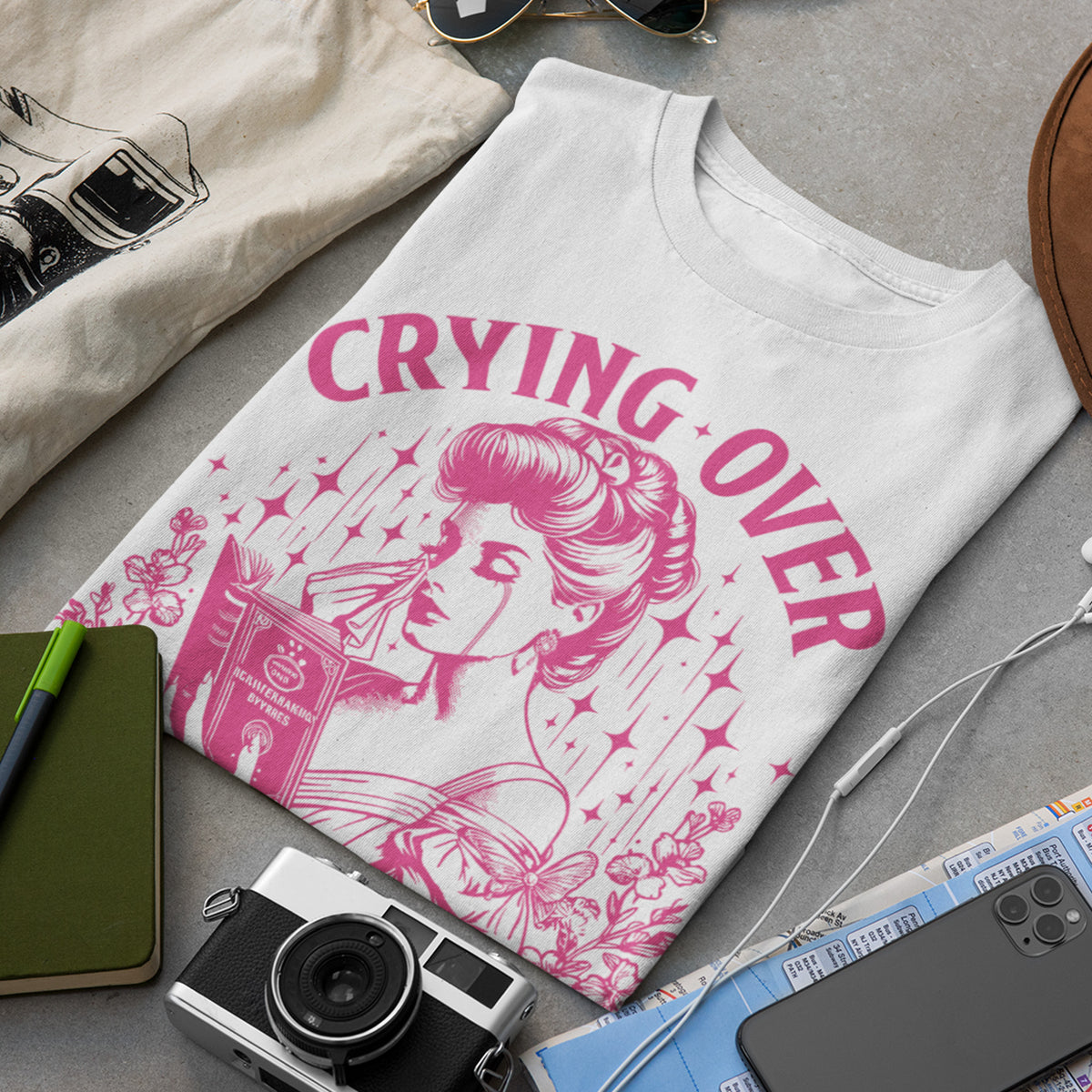 Crying Over Book Boyfriends Unisex T-Shirt