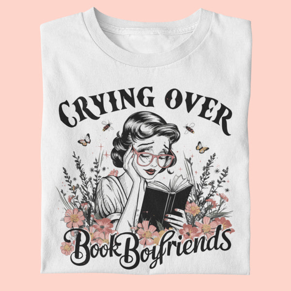 Floral Crying Over Book Boyfriends Unisex T-Shirt