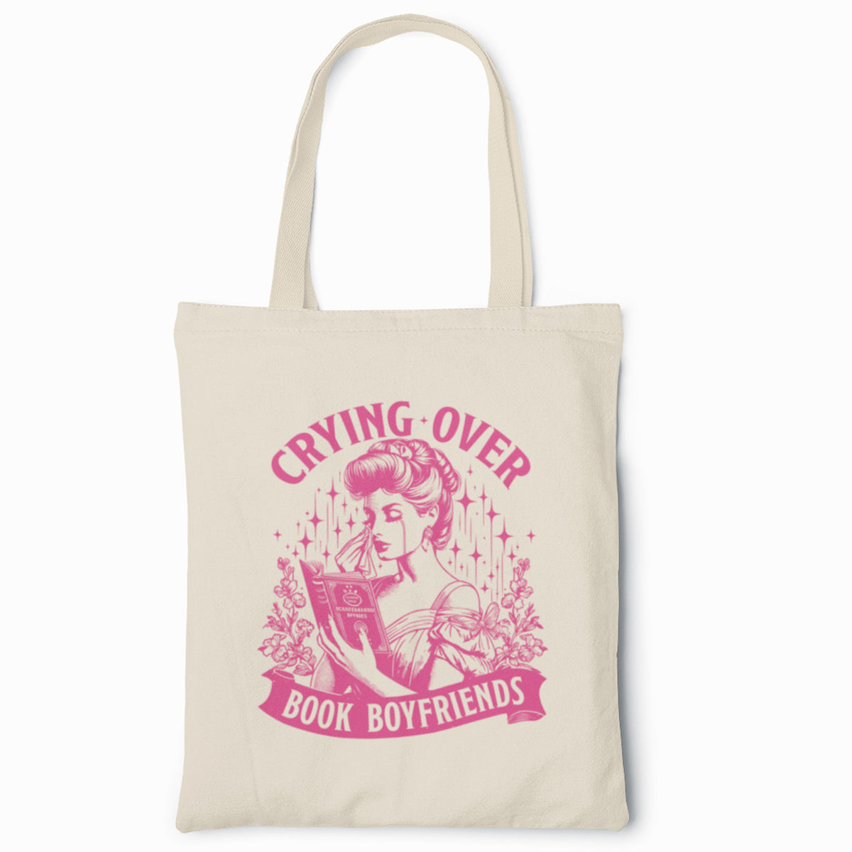 Crying Over Book Boyfriends Tote Bag