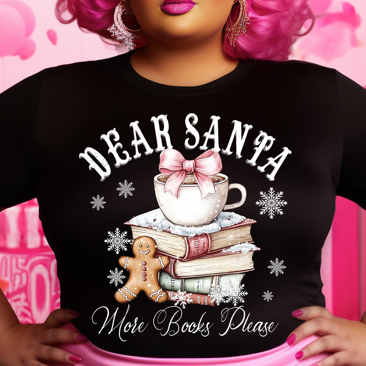 Dear Santa More Books Please Unisex T-Shirt