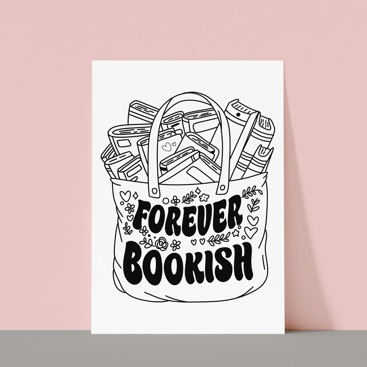 Bookish Coloring Poster Kit 11"x17" - Forever Bookish