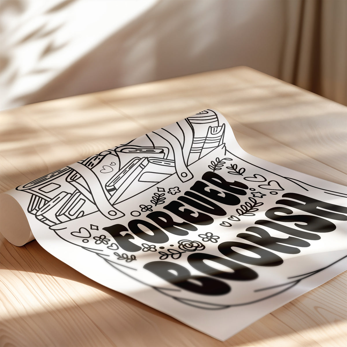 Bookish Coloring Poster Kit 11"x17" - Forever Bookish