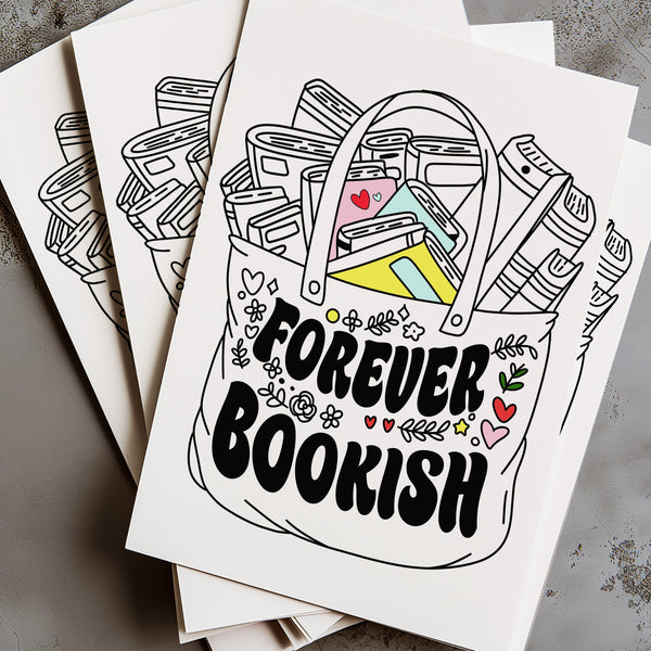 Bookish Coloring Poster Kit 11"x17" - Forever Bookish