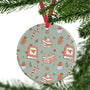 Gingerbread And Books Ceramic Ornament