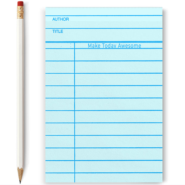 Library Card Notepad