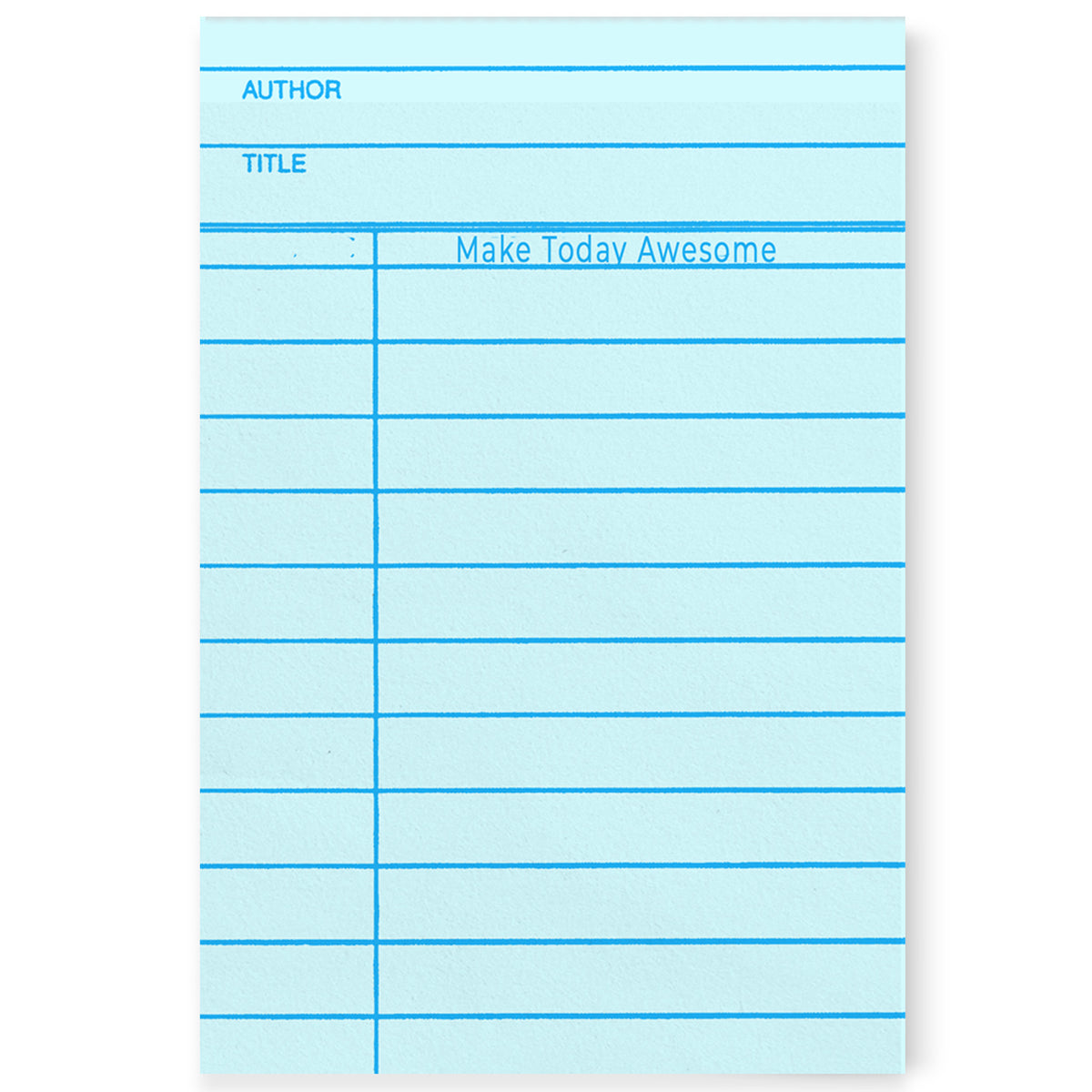 Library Card Notepad