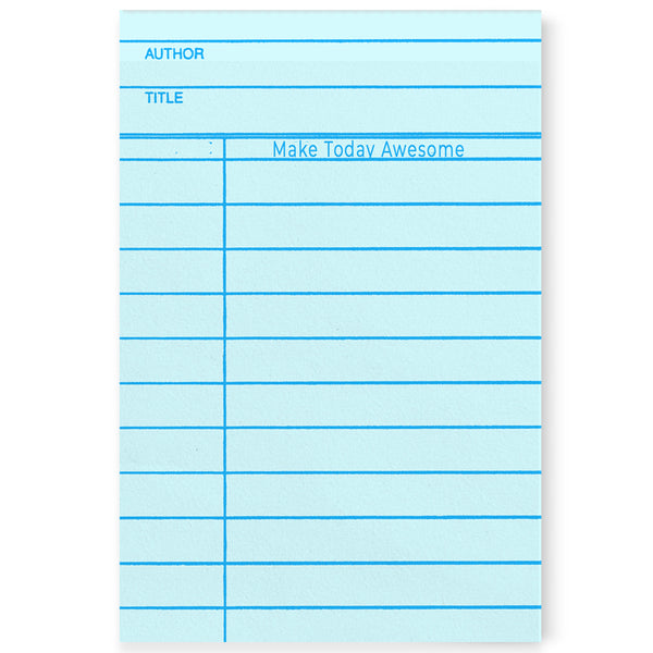 Library Card Notepad