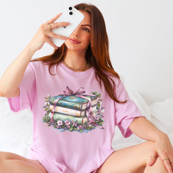 Pretty Pastel Bookstack Unisex T-Shirt