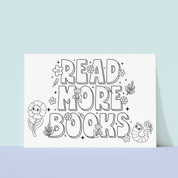 Bookish Coloring Poster Kit 11"x17" - Read More Books