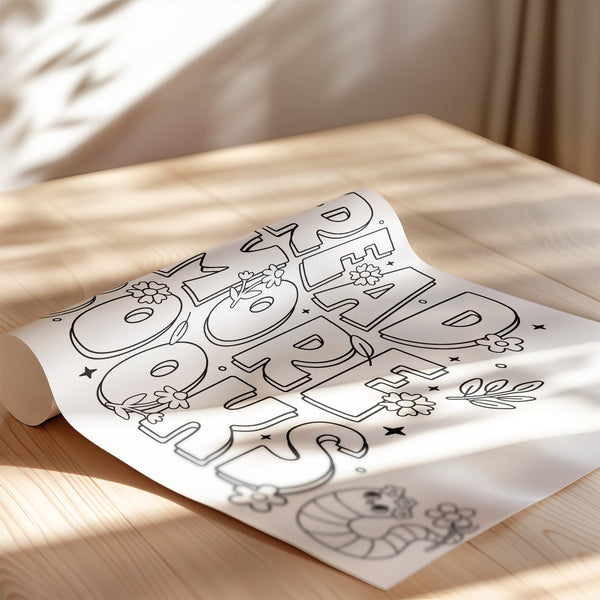 Bookish Coloring Poster Kit 11"x17" - Read More Books