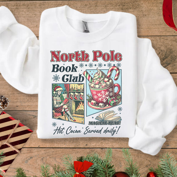 Retro North Pole Book Club Unisex Sweatshirt