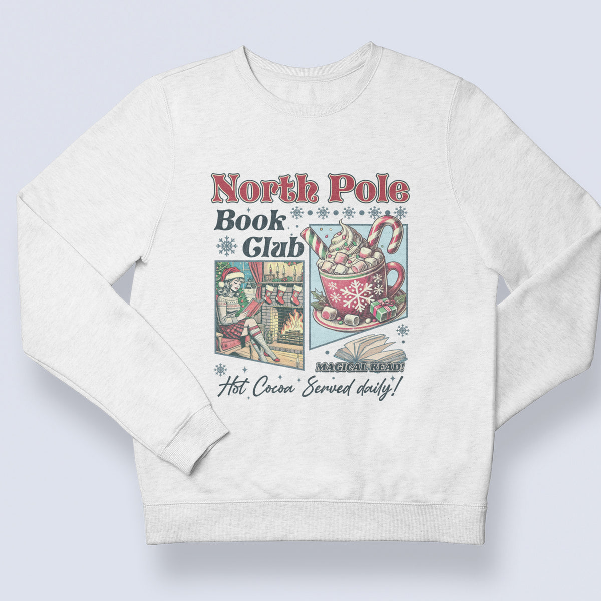 Retro North Pole Book Club Unisex Sweatshirt