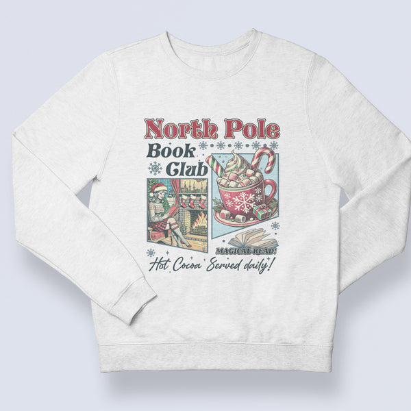 Retro North Pole Book Club Unisex Sweatshirt