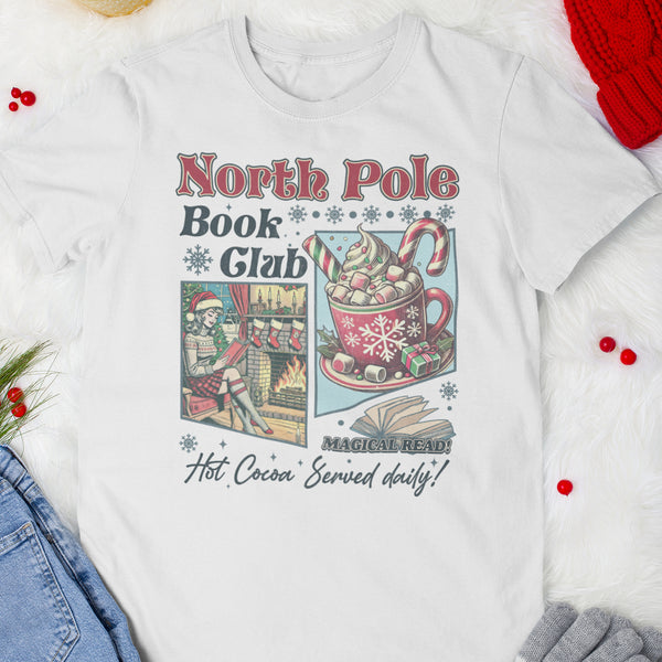 Retro North Pole Book Club Unisex T-Shirt