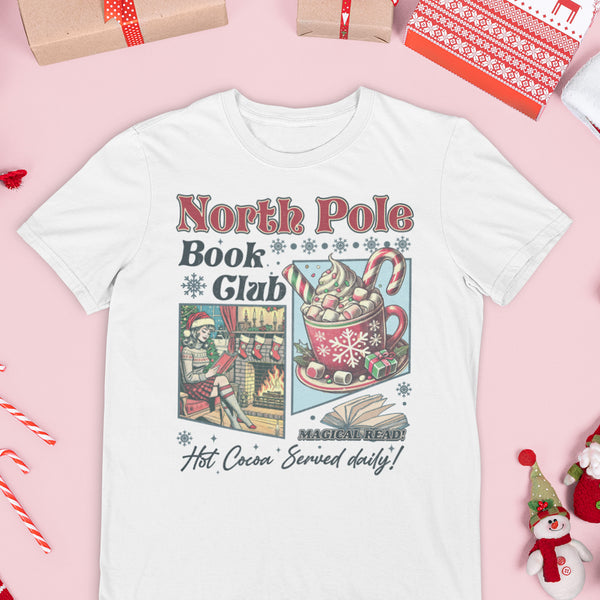 Retro North Pole Book Club Unisex T-Shirt