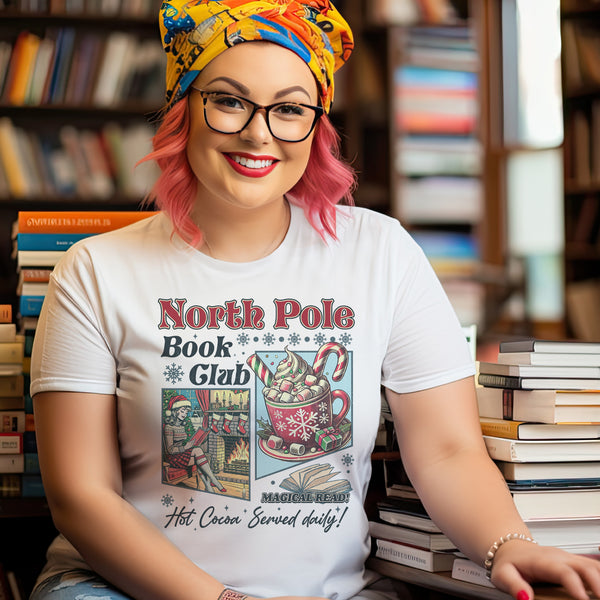 Retro North Pole Book Club Unisex T-Shirt