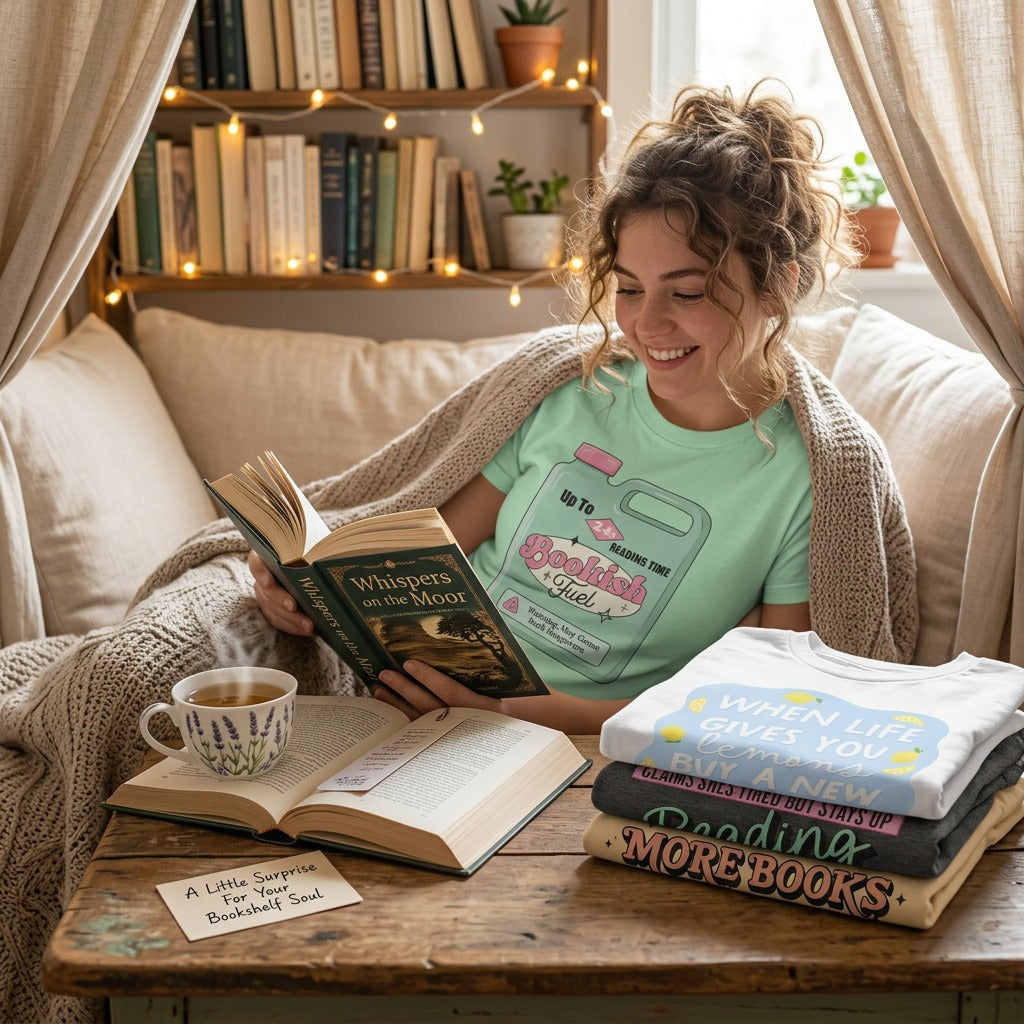 Mystery Book Lover T-Shirt Bundle — 3 Surprise Bookish Tees for $30