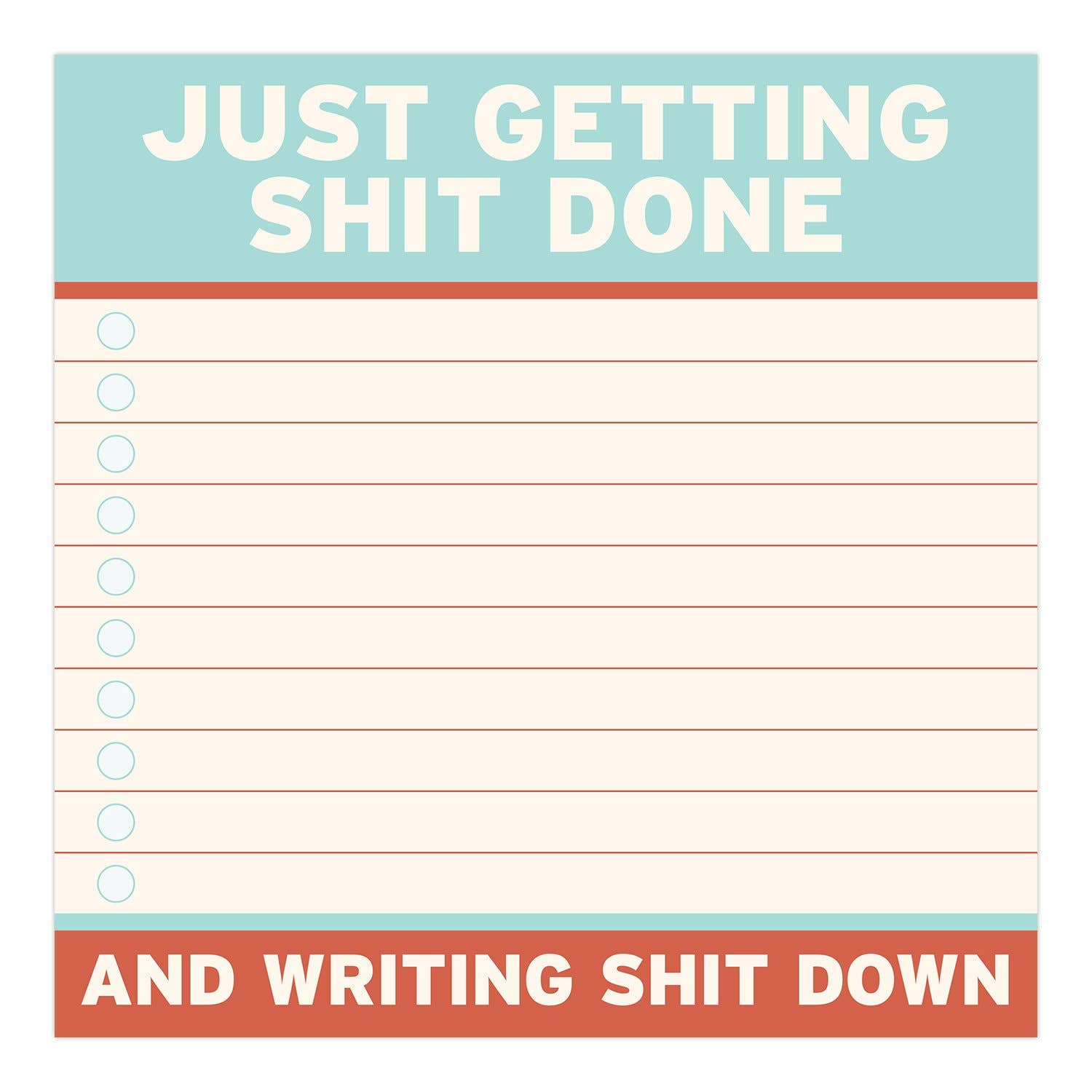 Just Getting Shit Done Large Sticky Note Pad – Hello Bluestocking